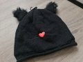 Нова зимна черна шапка КОТЕ с уши на намаление , снимка 2