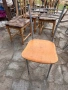 10 стола метални с дървена седалка, снимка 5