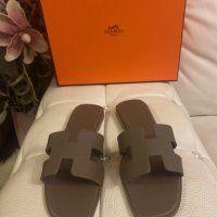 Чехли Ермес*н. 37-38*Hermès Beige Mastic Oran Sandal, снимка 2 - Чехли - 43717894