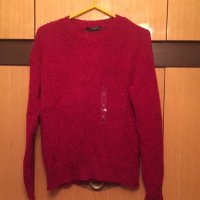 Страхотен мек пуловер в червен цвят бордо, снимка 1 - Блузи с дълъг ръкав и пуловери - 26819307