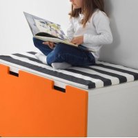 Пейка с чекмедже за съхранение STUVA IKEA – бяло, синьо, снимка 7 - Мебели за детската стая - 43516160