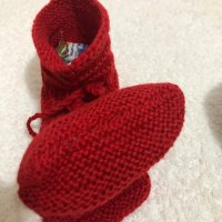 бебешки плетени чорапчета, снимка 1 - Бебешки чорапи - 43747113