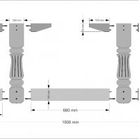Дървена основа за маса / Крак за маса от бук / стругован крак, снимка 5 - Маси - 32221301