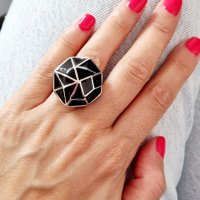 Дамски пръстен от медицинска стомана , снимка 3 - Пръстени - 36924244