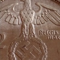 Сребърна монета 2 райхсмарки 1939г. Нацистка Германия Трети Райх с СХВАСТИКА за КОЛЕКЦИЯ 42048, снимка 5 - Нумизматика и бонистика - 43798712