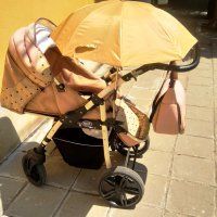 Комбинирана детска количка Sojan 2 в 1 Poland Avansis бежова, снимка 1 - Детски колички - 29004241