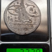 Османска монета Куруш на Махмуд I 1143 г, снимка 4 - Нумизматика и бонистика - 43788774