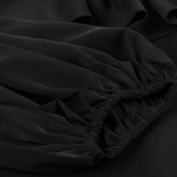Дамска блуза в черно с дълъг ръкав и къдрички, снимка 11 - Блузи с дълъг ръкав и пуловери - 40698207