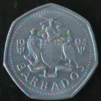1 долар 1994, Барбадос, снимка 2 - Нумизматика и бонистика - 35180934