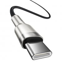 USB-C кабел BASEUS към Type-C 5A, 100W, 2m – черен, снимка 5 - USB кабели - 32942038