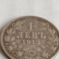Рядка Сребърна монета 1 лев 1913г. Царство България Фердинанд първи за колекционери 30174, снимка 5 - Нумизматика и бонистика - 37789963