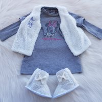 Рокля Мини Маус за бебе 3-6 месеца елек и буйки, снимка 5 - Бебешки рокли - 34954684
