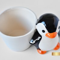 Керамична саксия с фигура на пингвин / Подарък за детска стая / Саксия с фигура на пингвин , снимка 5 - Декорация за дома - 40513327
