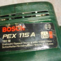 Bosch PEX115A-Швейцарски Кръгъл Ексцентър Виброшлайф-ф115мм-Добър-2 Скорости, снимка 6 - Други инструменти - 33158176