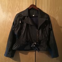 Ново дамско черно есенно яке XL като кожено, снимка 1 - Якета - 38337600