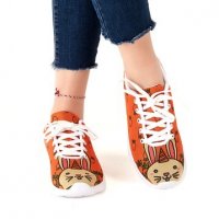 Дам.обувки/маратонки-"LARONNA"-№39-цвят-бяло+оранжево. Закупени от Германия., снимка 4 - Маратонки - 28246077