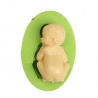3D легнало бебе силиконов молд форма за фондан пита кръщене гипс шоколад декор , снимка 1 - Форми - 28583887