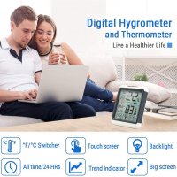 Термохигрометър ThermoPro TP-55 с ТЪЧСКРИЙН осветен екран, измерва температура /-20°C до 70°C/ и в, снимка 6 - Друга електроника - 35639693