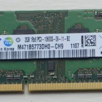 Рам памет RAM Samsung модел m471b5773dh0-ch9 2 GB DDR3 1333 Mhz честота за лаптоп, снимка 1 - RAM памет - 28881946