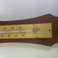 Хигрометър, термометър, барометър, часовник-дървен, снимка 2 - Антикварни и старинни предмети - 33364553