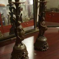Красиви антикварни френски свещници , снимка 2 - Антикварни и старинни предмети - 38418094