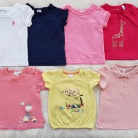 Тениски H&М 6-9 месеца, снимка 5 - Бебешки блузки - 33625321
