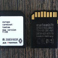 Renault Carminat Tomtom 11.05 SD Card 2024г Навигация Рено сд карта, снимка 1 - Навигация за кола - 33111102