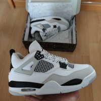 Nike Air Jordan 4 Retro Military Black Бели Черни Мъжки Обувки Кецове Маратонки Нови Оригинални 43, снимка 9 - Кецове - 39416808