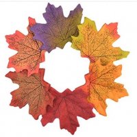 25 бр Изкуствени есенни листа листо за декорация и украса от текстил кленови, снимка 8 - Други - 23209937