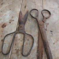 Стара кована ножица, снимка 3 - Антикварни и старинни предмети - 32897134