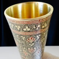 Древен бронзов бокал,клетъчен емайл. , снимка 7 - Антикварни и старинни предмети - 32667102
