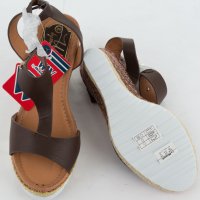 Кафяви дамски сандали на платформа марка Beppi - 36, снимка 6 - Сандали - 28255986