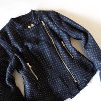 OUI Jacket Suit Made in Italy Дамско Яке Сако в Байкър Стил Размер S Ново, снимка 7 - Якета - 29042618