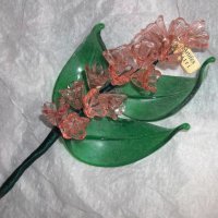 Мурано стъклено цвете на Artifex Vitri оригинално тагче за произход, снимка 6 - Други ценни предмети - 43844182