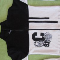 Машинно плетена жилеткав черно и бяло с цип, размер М, снимка 4 - Жилетки - 36662084