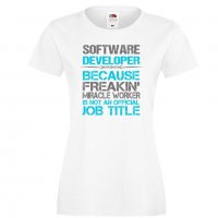 Дамска тениска Software Developer Job, снимка 4 - Тениски - 33158917