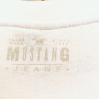 Бяла тениска унисекс MUSTANG JEANS, снимка 4 - Тениски - 39711465