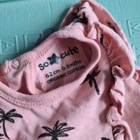 Бебешко боди от ORGANIC COTTON в розов цвят , снимка 2 - Бодита за бебе - 43985007