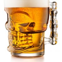 Стъклена халба за бира Череп - код 2227, снимка 11 - Чаши - 26721451