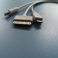 Кабел за зареждане USB - с 3 различни накрайника, снимка 3 - USB кабели - 43630165
