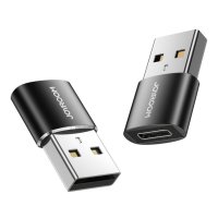 Преходник  от USB-A (м) към USB-C (ж), черен, снимка 3 - Аксесоари за Apple - 43759529