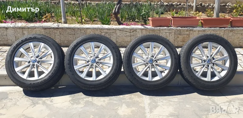 4 броя оригинални лети джанти VW Tiguan 17" 5х112 с летни гуми., снимка 1