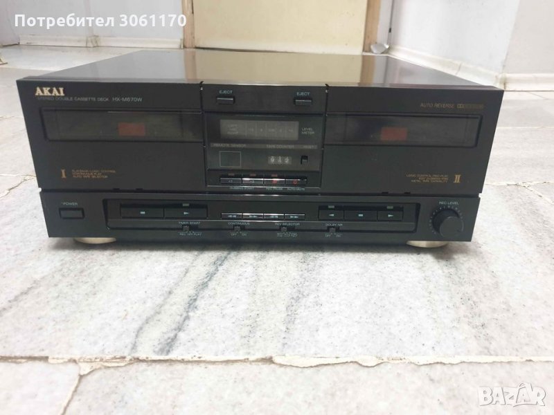 Страхотен касетен дек Akai HX-M670W Всичко по дека работи. В отлично състояние. , снимка 1