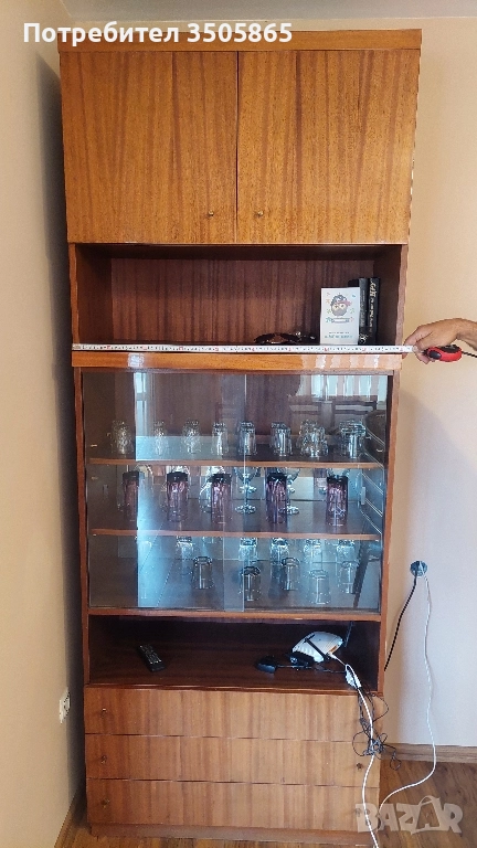 секция модулна , витрина, тв шкаф ! Гардероба е продаден!, снимка 1