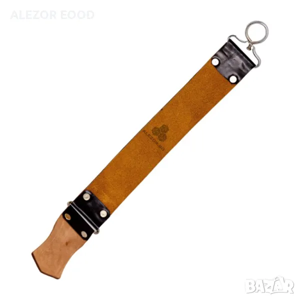 Кожен двулицев бръснарски колан за заточване с катарама и дръжка, 4307, снимка 1