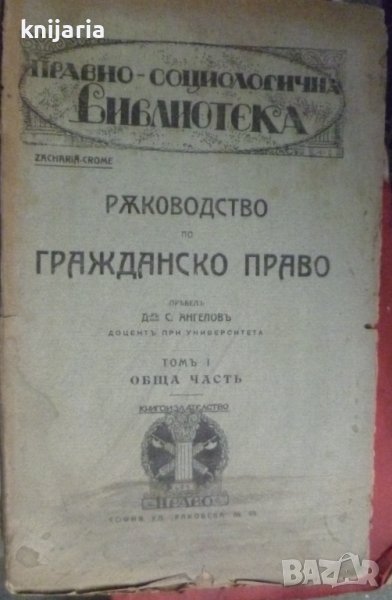 Ръководство по гражданско право том 1: Обща част в Специализирана ...