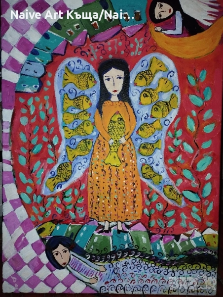 Картина платно маслени бои акрилни бои размер ш.52/в.72, снимка 1