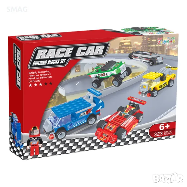 Комплект пластмасови части Конструктор Офроуд Превозни средства и фигурки 323 бр S_1242365, снимка 1