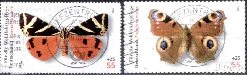 Клеймовани марки Фауна Пеперуди 2005 от Германия, снимка 1
