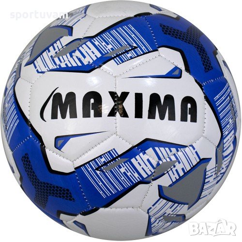 Футболна топка MAXIMA, Soft vinil, Бял-зелен, Размер 5, снимка 1